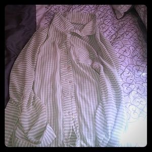 Button up see thru blouse